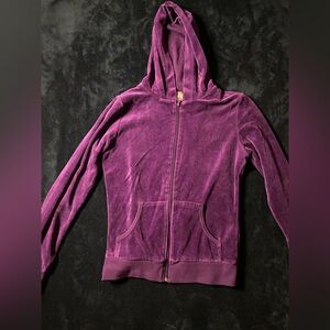 Purple Velour Juicy couture style Zip-Up Hoodie